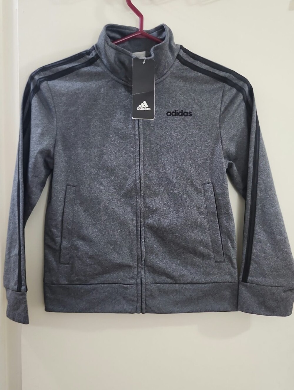 adidas Kids Tricot Jacket Grey Five Heather/black